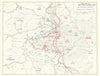 World War 2. Western Front 16-25 Dec 1944 Ardennes. Battle of the Bulge 1959 map