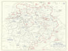 World War 2. April 5-18 1945. Ruhr Pocket. Advance to Elbe & Maulde 1959 map