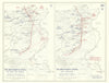 World War 2. Race for Tunisia Nov 1942-Feb 1943. Axis Initiative 1959 old map