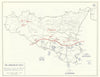 World War 2. Invasion of Sicily 10-15 July 1943 Beachheads & front line 1959 map