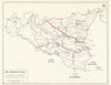 World War 2. Invasion of Sicily. 15-23 July 1943 Allied Advance 1959 old map