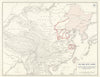 Second Sino-Japanese War 1937. Japanese Manchuria. China 1959 old vintage map