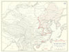 Second Sino-Japanese War. 1938-1939 Japanese advance in China 1959 old map