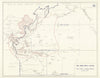 World War 2. East Asia Pacific. 6 August 1942 Japanese controlled area 1959 map