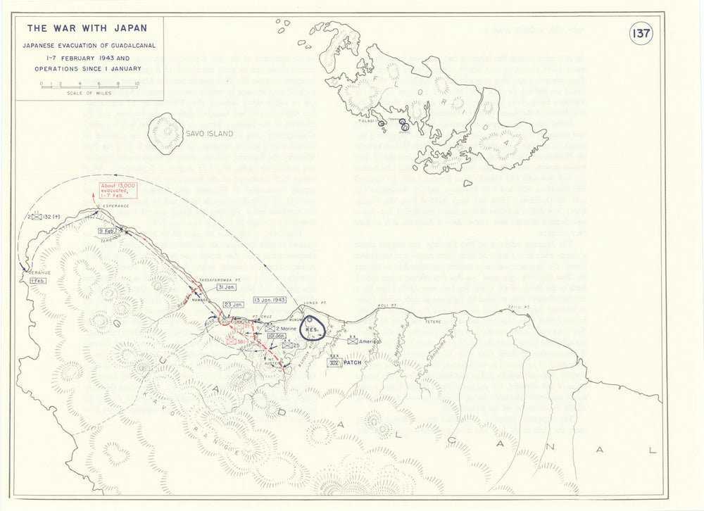 Jan Ops World War 2. Japanese Guadalcanal evacuation 1-7 Feb 1943. January Ops ...