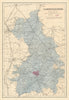 CAMBRIDGESHIRE. Antique county map by GW BACON 1884 old plan chart