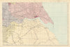 YORKSHIRE (South East). Hull York. Antique county map by GW BACON 1884 old