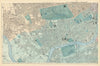 LONDON South West.Kensington Chelsea Fulham Battersea.Town plan.BACON 1884 map