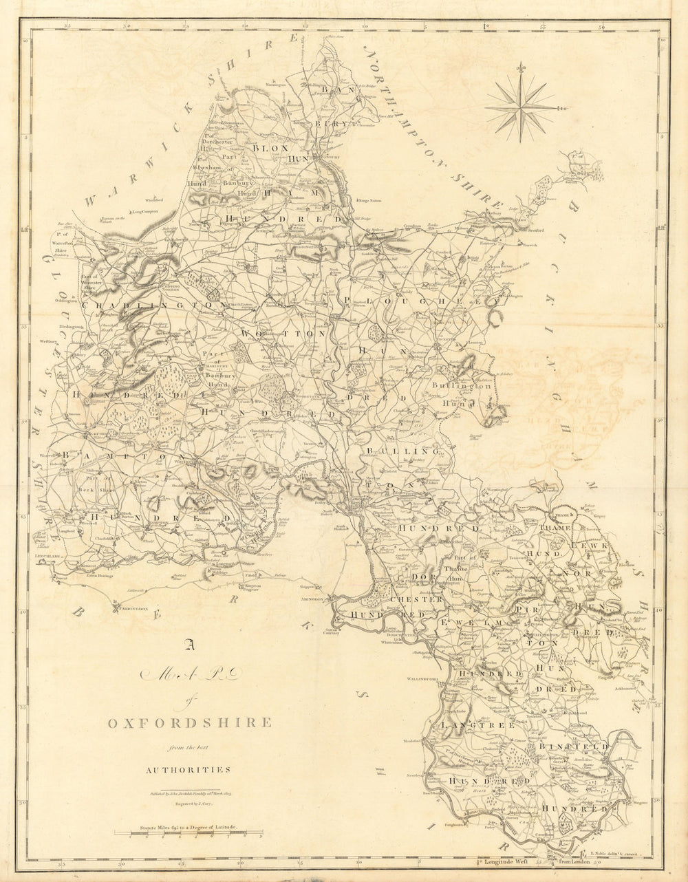 "A map of Oxfordshire from the best authorities". County map. CARY 1806