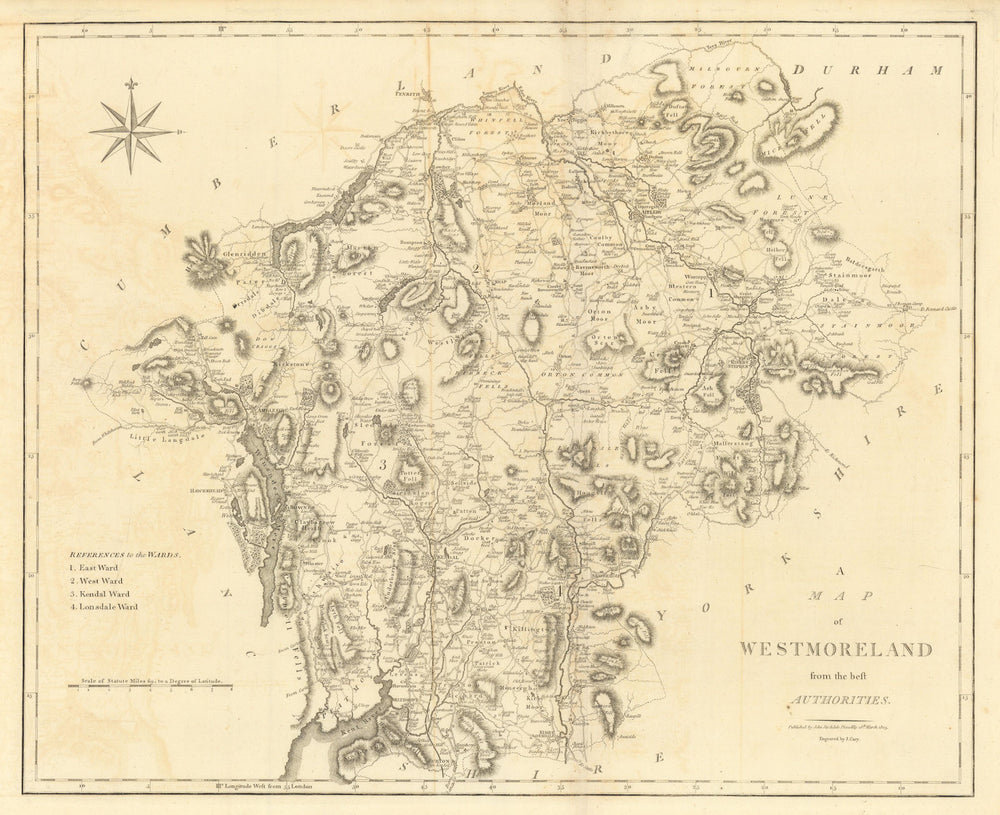 "A map of Westmoreland from the best authorities". County map. CARY 1806