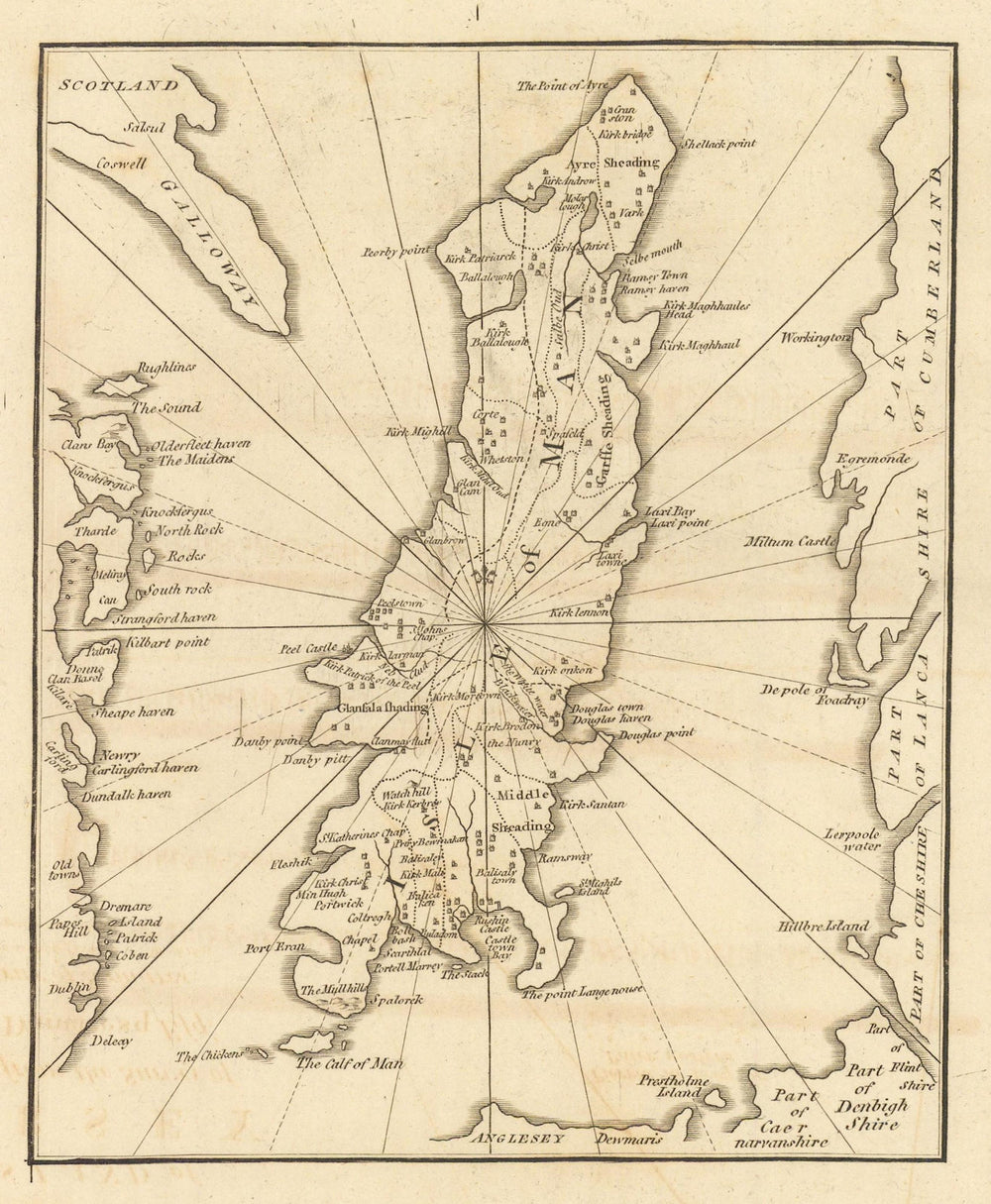 The Isle of Man by John CARY 1806 old antique vintage map plan chart