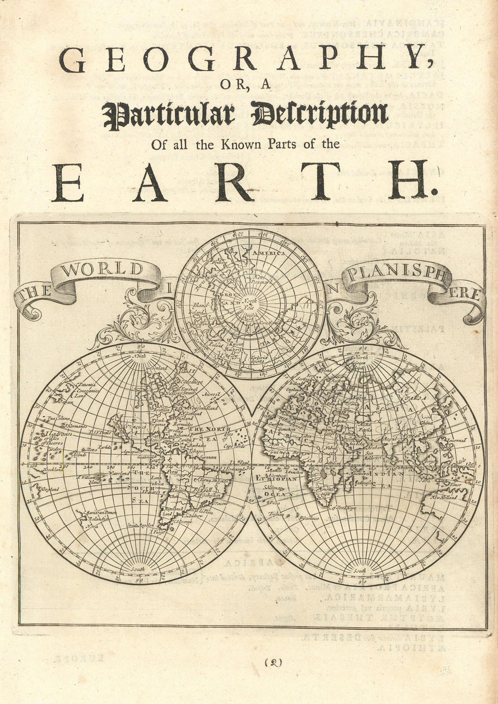 The World in Planisphere by Herman Moll. Insular California 1709 old map