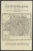 A Map of Switzerland by Herman Moll 1709 old antique vintage plan chart