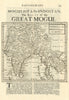 India or the Mogul's Empire. South Asia Indochina Mughal Empire. MOLL 1709 map