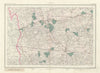 Ordnance Survey Sheet 287 Sevenoaks. Tonbridge Malling Kent Downs 1880 old map