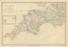 ENGLAND SOUTH WEST. Cornwall Devon Somerset Dorset Scilly Isles. SDUK 1844 map