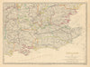 ENGLAND SE. Middx Kent Sussex Surrey Hants Berks Essex Herts. SDUK 1844 map
