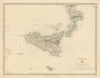 SICILY CALABRIA. Sicily Malta Gozo. Original outline colour. SDUK 1844 old map