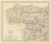 SPAIN NW. Galicia Leon Asturias Zamora Palencia Toro Salamanca. SDUK 1844 map