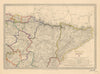 SPAIN NORTH EAST.Cataluna Aragon Soria Navarra Bizcaya Guipozcoa.SDUK 1844 map