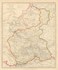 POLAND POLSKA.Palatinates Woiwodies.Mazow Krakow Plock Kalisz &c.SDUK 1844 map