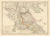 ANCIENT GREECE. Epirus Euboea Aetolia Thessalia Macedonia. SDUK 1844 old map