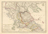 ANCIENT GREECE. Epirus Euboea Aetolia Thessalia Macedonia. SDUK 1844 old map