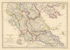 GREECE.Corfu Ionian Euboea Kephalonia Saloniki Lepanto Ioannina.SDUK 1844 map