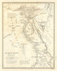 ANCIENT EGYPT. Nile Valley. Original outline colour. SDUK 1844 old antique map