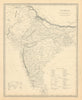 BRITISH INDIA. Lists British French Portuguese Danish states. SDUK 1846 map