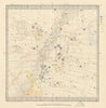 ASTRONOMY CELESTIAL. Star map. Star chart, II. Summer Solstice. SDUK 1847