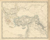 TURKISH / OTTOMAN EMPIRE in Europe & Asia. Kingdom of Greece. SDUK 1856 map