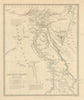 ANCIENT EGYPT. Nile Valley ancient names & sites. Original colour. SDUK 1851 map