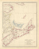 NOVA SCOTIA & New Brunswick Quebec Prince Edward's Island. Canada. SDUK 1851 map