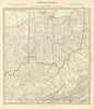 USA. Ohio with parts of Kentucky, Virginia & Indiana. Counties. SDUK 1851 map
