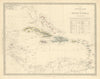 WEST INDIES Antilles Caribbean French British Swedish Danish Dutch SDUK 1851 map