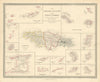 BRITISH WEST INDIES ISLANDS. Jamaica Antilles Virgin Caymans. SDUK 1851 map