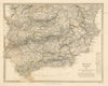SPAIN SOUTH.Sevilla Granada Cordoba Jaen Murcia Valencia Toledo.SDUK 1848 map