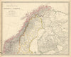 SCANDINAVIA Northern Sweden and Norway. Finland & part of Russia SDUK 1844 map