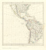 AMERICAS. Gnomonic Projection. Texas Republic. USA Mexico. SDUK 1846 old map