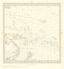 AUSTRALASIA POLYNESIA PACIFIC OCEAN. On Gnomonic Projection. SDUK 1846 old map