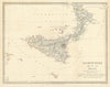 ANCIENT ITALY SOUTH Sicily Brutii Melita (Malta) Original colour SDUK 1844 map