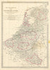 KINGDOM OF THE NETHERLANDS. & Belgium. Provinces. Holland. SDUK 1844 old map