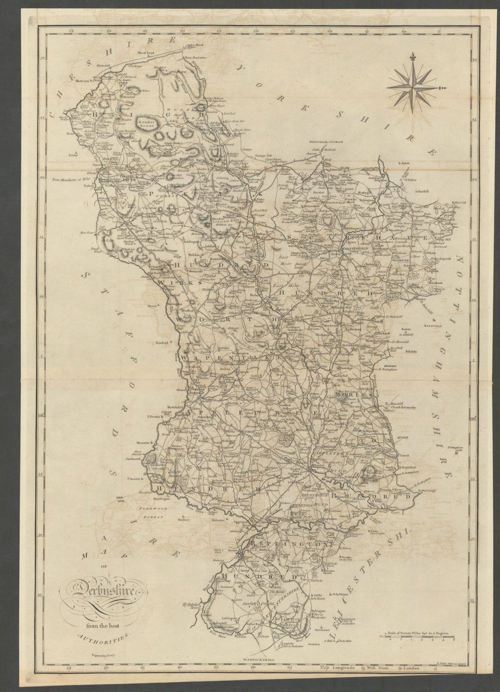 "A map of Derbyshire from the best authorities". County map. CARY 1789 old