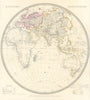 EASTERN HEMISPHERE Europe Africa.Mountains of Kong.Asia Australia.SDUK 1844 map