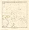 AUSTRALASIA POLYNESIA PACIFIC OCEAN. On Gnomonic Projection. SDUK 1844 old map