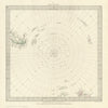 SOUTH POLE ANTARCTIC. Gnomonic Projection. To 45˚ S Latitude. SDUK 1844 map