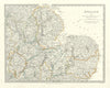 ENGLAND EAST. Norfolk Suffolk Cambs Lincs Leics Derbys Notts. SDUK 1844 map