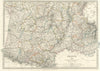 FRANCE STH.Aquitaine Pyrénées Provence Languedoc Rhône Auvergne.SDUK 1844 map
