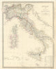 ITALY. General Map. Sicily Malta Sardinia Corsica. Population table. SDUK 1844
